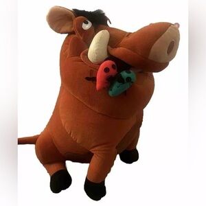 VTG Disney LION KING PUMBAA Pumba Wart Hog & Eating Bugs Plush 15” New With Tags